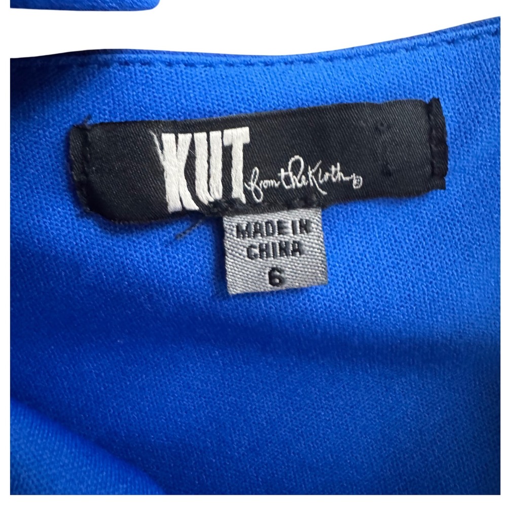 Kut From The Kloth Royal Blue Short Sleeve Shift Dress Style KD19202 Size‎ 6 - Picture 3 of 8